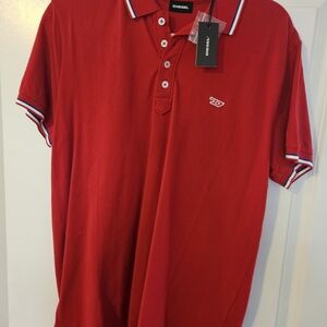 Diesel Classic Red Polo Shirt for Men